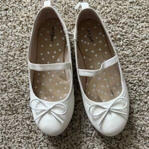 Cat & Jack Cream Ballet Flats with Bow sz12